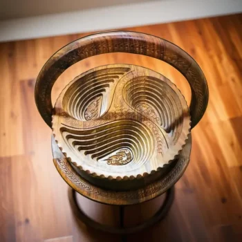 Wooden Dry Fruit Tukri – Handcrafted Serving Basket for Eid, Weddings & Gifting