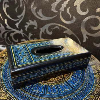 Handmade Wooden Tissue Box – Naqshi Carved Decorative Tissue Holder | WCSPK