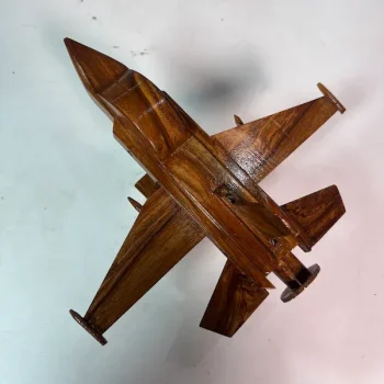 Wooden J10 Thunder Fighter Jet Model – Handmade Wooden Aircraft