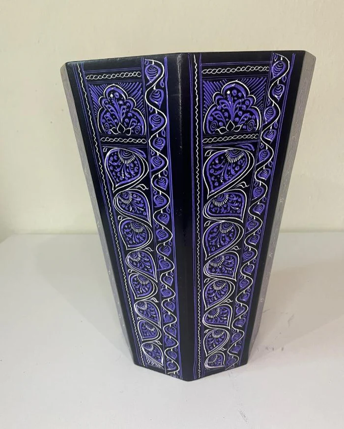 Naqshi_Art_Wooden_Dustbin_in_purple