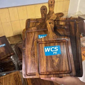 Square Wooden Serving Platter – Rustic Wooden Serveware for Snacks & Meals | WCSPK