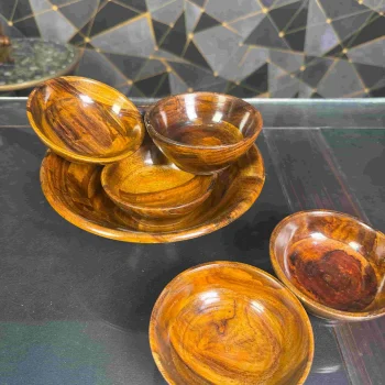 Handcrafted Wooden Bowl Set for Serving – Premium Serveware & Table Décor