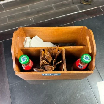 Wooden Kitchen Organizer Set in Pakistan – Handcrafted Storage & Countertop Organizer