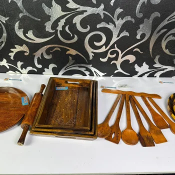 Wooden Kitchen Deals Utensil Set – Tray, Chakla Belan & Plates | Deal 5500