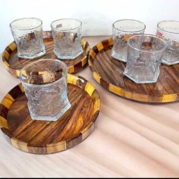 Wooden Plate Set (3 Pcs) – Eco-Friendly Dinner Plates