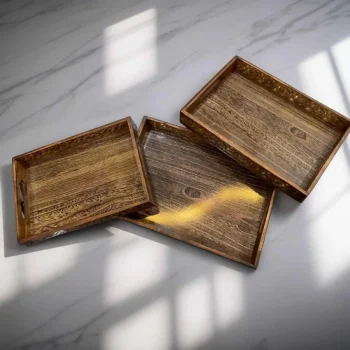 Handcrafted Wooden Tray Set – Premium Serving & Home Décor Trays | WCSPK