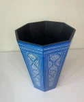 Naqshi Art Wooden Dustbin – Hand-Carved Decorative Wooden Waste Bin for Home & Office