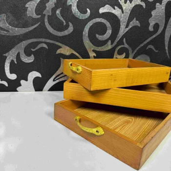 Wooden Tray Set 0012 – Everyday Wooden Serving Trays for Home & Kitchen