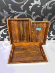 Wooden Tray Set of 3 – Premium Handcrafted Serving Trays | WCSPK