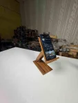 Wooden Phone Stand for Desk – Handcrafted Mobile Holder