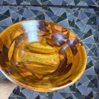 Wooden Bowl Without Stand – Handcrafted Premium Serving Bowl